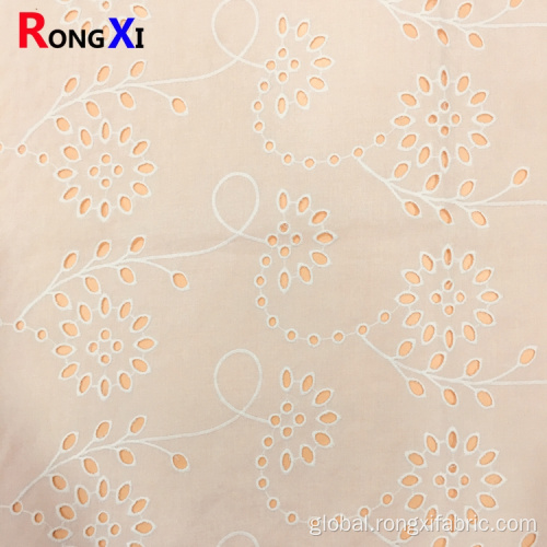 Eyelet Cotton Fabric Lace Fabric Wholesale Cotton Embroidery Eyelet Cotton Fabric Supplier